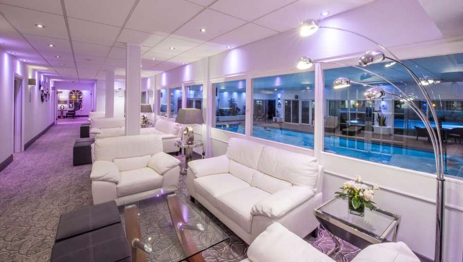 Barnstaple Hotel Foyer Seating Area Overlooking Indoor Pool